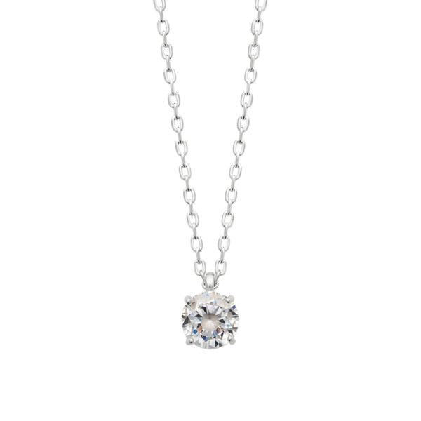 Collier argent 925 rhodié oxyde(s) de zirconium 