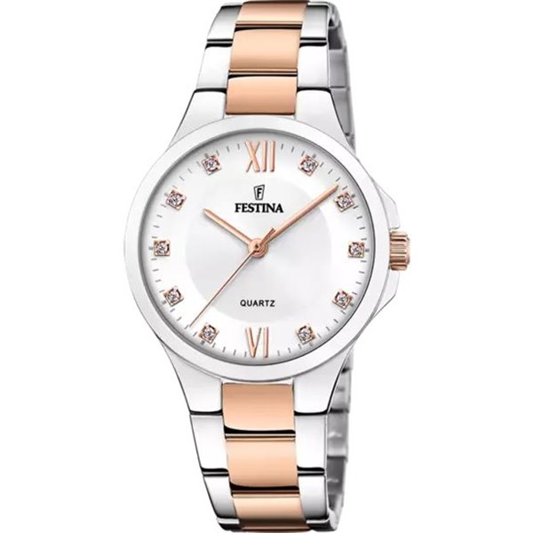 Montre festina femme métal rosé et blanc F20612/1