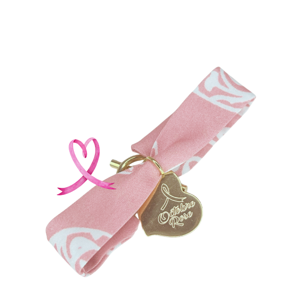 Bracelet Octobre Rose Personnalisable avec Cœur en Plaqué Or