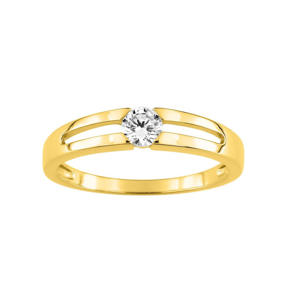 Bague oxyde(s) de zirconium Or Jaune 375