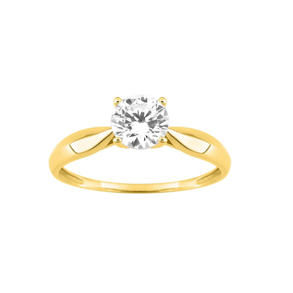 Bague oxyde(s) de zirconium Or Jaune 750