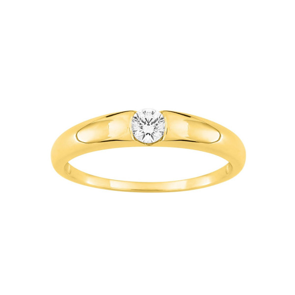 Solitaire oxyde(s) de zirconium Or Jaune 750