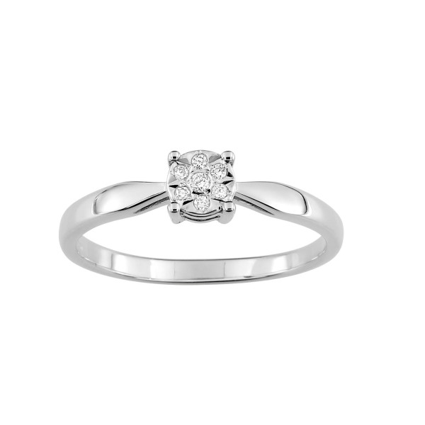 Bague diamant 0.04ct Or Blanc 375