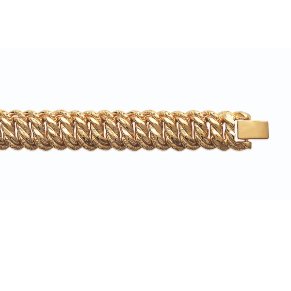 Bracelet plaqué Or 750 maille américaine