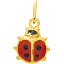 Pendentif coccinelle laqué Or Jaune 750