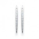 Boucles argent et Oxyde(s) de Zirconium 3x30mm