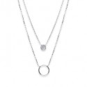 Collier argent double