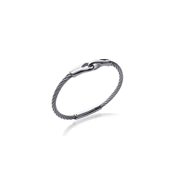 Bracelet homme acier câble 