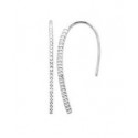 Boucles d'oreilles argent et zirconium 2x30mm