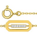 Bracelet diamant 0.03ct Or Jaune et blanc Or 750