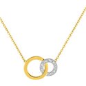 Collier diamant 0.032 bicolore Or 750