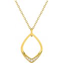 Collier 42cm oxyde(s) de zirconium Or Jaune 375