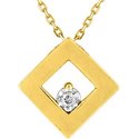 Collier diamant 0.015ct Or Jaune et blanc Or 750