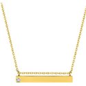 Collier diamant 0.005ct Or Jaune et blanc Or 750