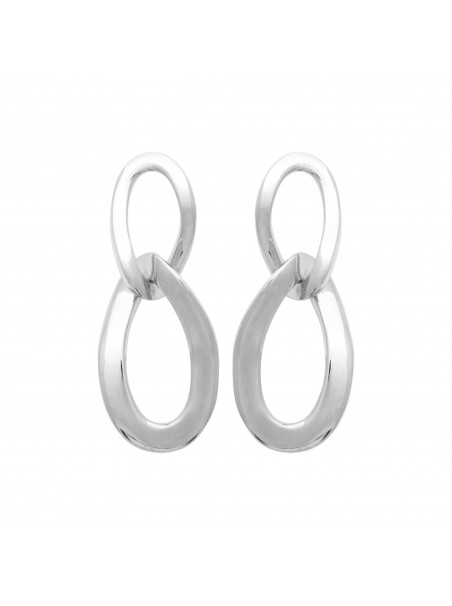 Boucles d'oreilles argent 925 rhodié 10x25mm