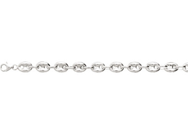 Bracelet grains de café argent