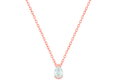 Collier 42cm oxyde(s) de zirconium Or Rose 375