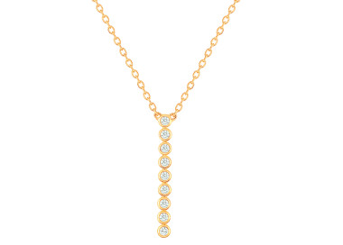 Collier 42cm oxyde(s) de zirconium Or Jaune 375