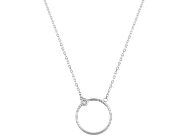 Collier diamant 0.005ct Or Blanc 375