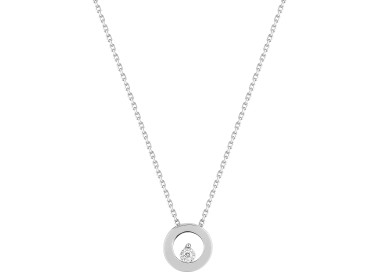 Collier diamant 0.02ct Or Blanc 375