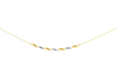 Collier Or Jaune et Blanc Or 375 42cm