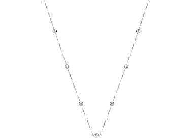 Collier oxyde(s) de zirconium Or Blanc 375