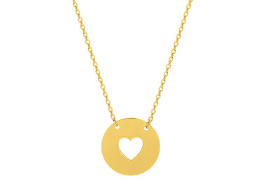 Collier motif coeur Or Jaune 375 40cm