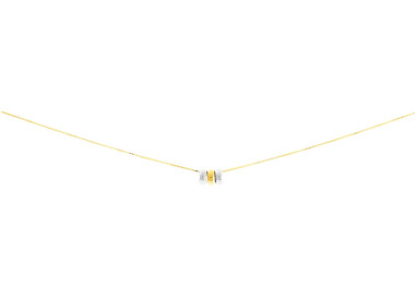 Collier Or Jaune 375 rhodiée 42cm