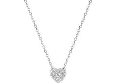 Collier diamant 0.012ct Or Blanc 375