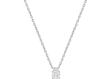 Collier diamant 0.15ct Or Blanc 375