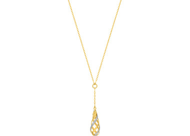 Collier diamant 0.003ct Or Jaune 375 rhodiée