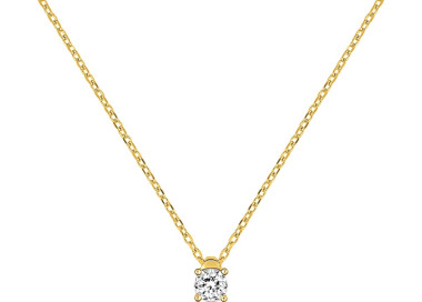 Collier diamant 0.10ct Or Jaune et Blanc Or 375