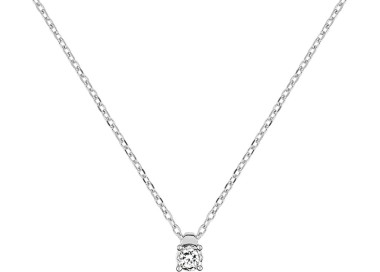 Collier diamant 0.06ct Or Blanc 375