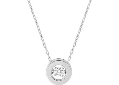 Collier oxyde(s) de zirconium Or Blanc 375