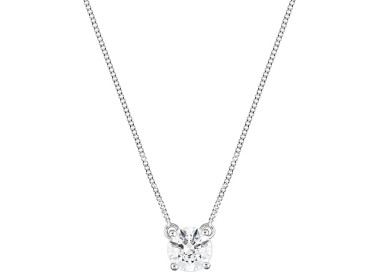 Collier 42cm oxyde(s) de zirconium Or Blanc 375