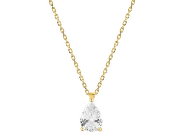 Collier oxyde(s) de zirconium Or Jaune 375