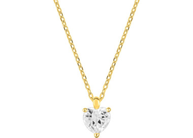 Collier oxyde(s) de zirconium Or Jaune 375