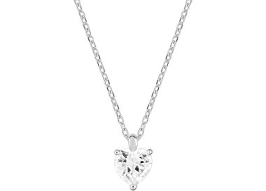 Collier oxyde(s) de zirconium Or Blanc 375