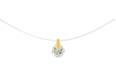 Collier 42cm oxyde(s) de zirconium Or Jaune 375