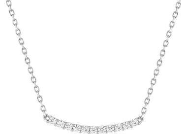 Collier 42cm oxyde(s) de zirconium Or Blanc 375