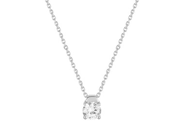 Collier 42cm oxyde(s) de zirconium Or Blanc 375