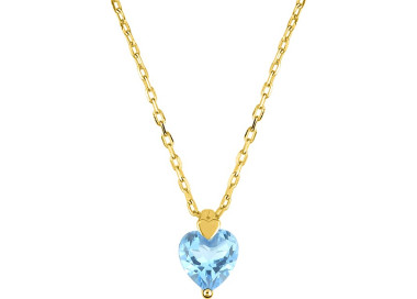 Collier topaze bleue traitée Or Jaune 375