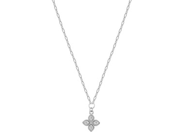 Collier diamant 0.05ct Or Blanc 375