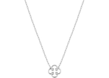 Collier diamant 0.01ct Or Blanc 375