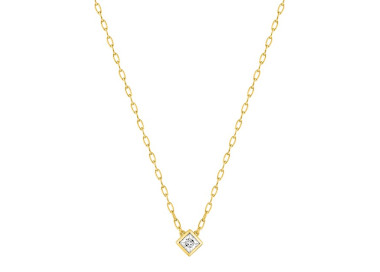 Collier oxyde(s) de zirconium Or Jaune 375