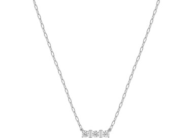 Collier oxyde(s) de zirconium Or Blanc 375