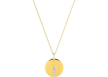 Collier oxyde(s) de zirconium Or Jaune 375