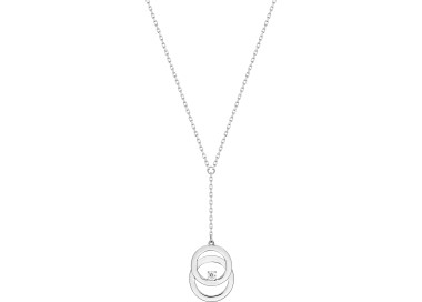 Collier oxyde(s) de zirconium Or Blanc 375