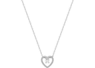 Collier oxyde(s) de zirconium Or Blanc 375