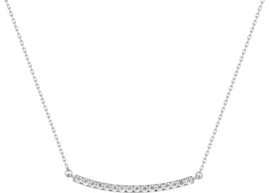 Collier oxyde(s) de zirconium Or Blanc 375